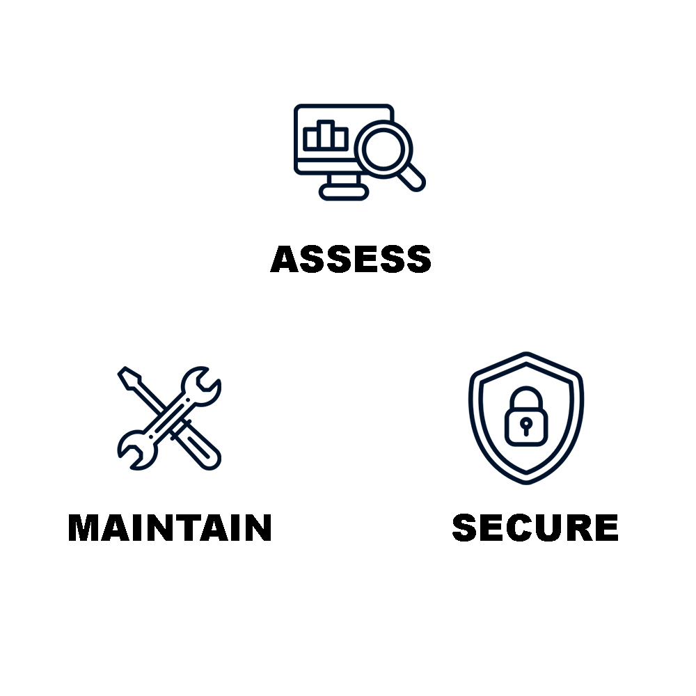 Assess secure maintain graphic