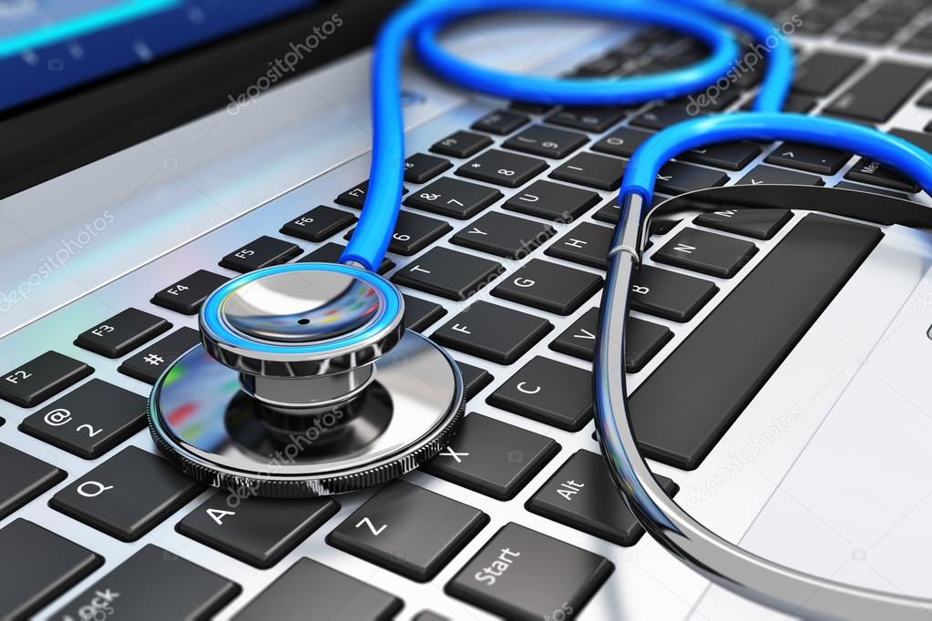 Depositphotos 21581271 stock photo stethoscope on laptop keyboard