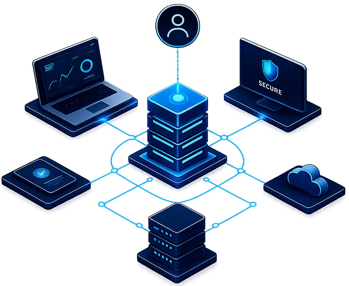 Interconnected devices for it management